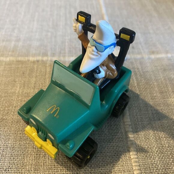 Vintage 1988 McDonalds Toy MAC THE MOON MAN in Green Car - Picture 2 of 7